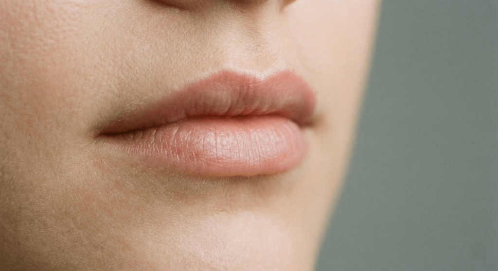 Detalle del arco de Cupido tras aumento de labios con ácido hialurónico