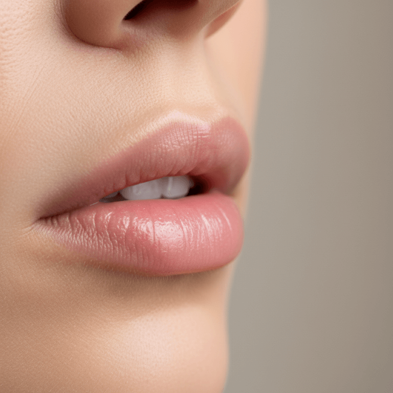 Labios con volumen natural tras aumento con ácido hialurónico